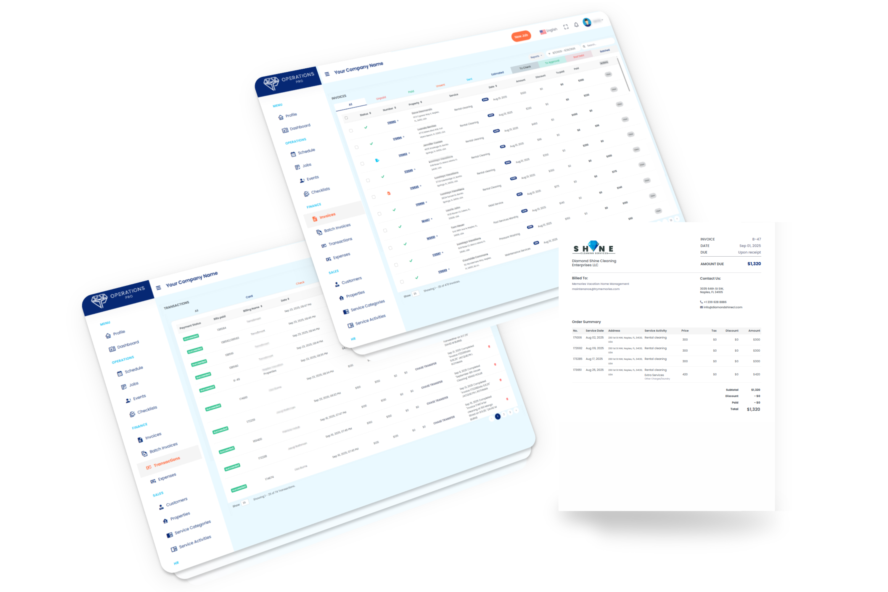 Billing and payments module