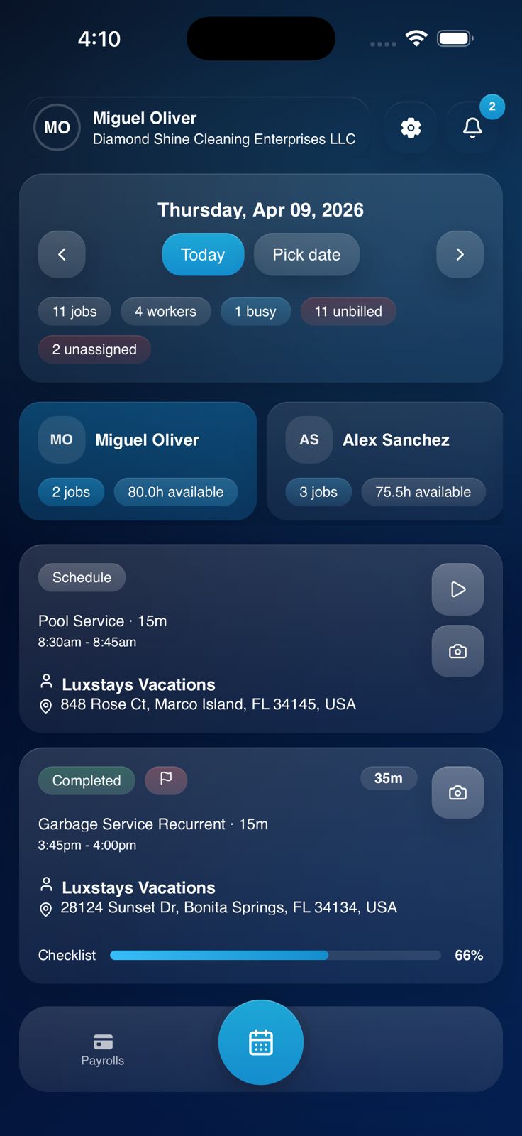DOP Team mobile app