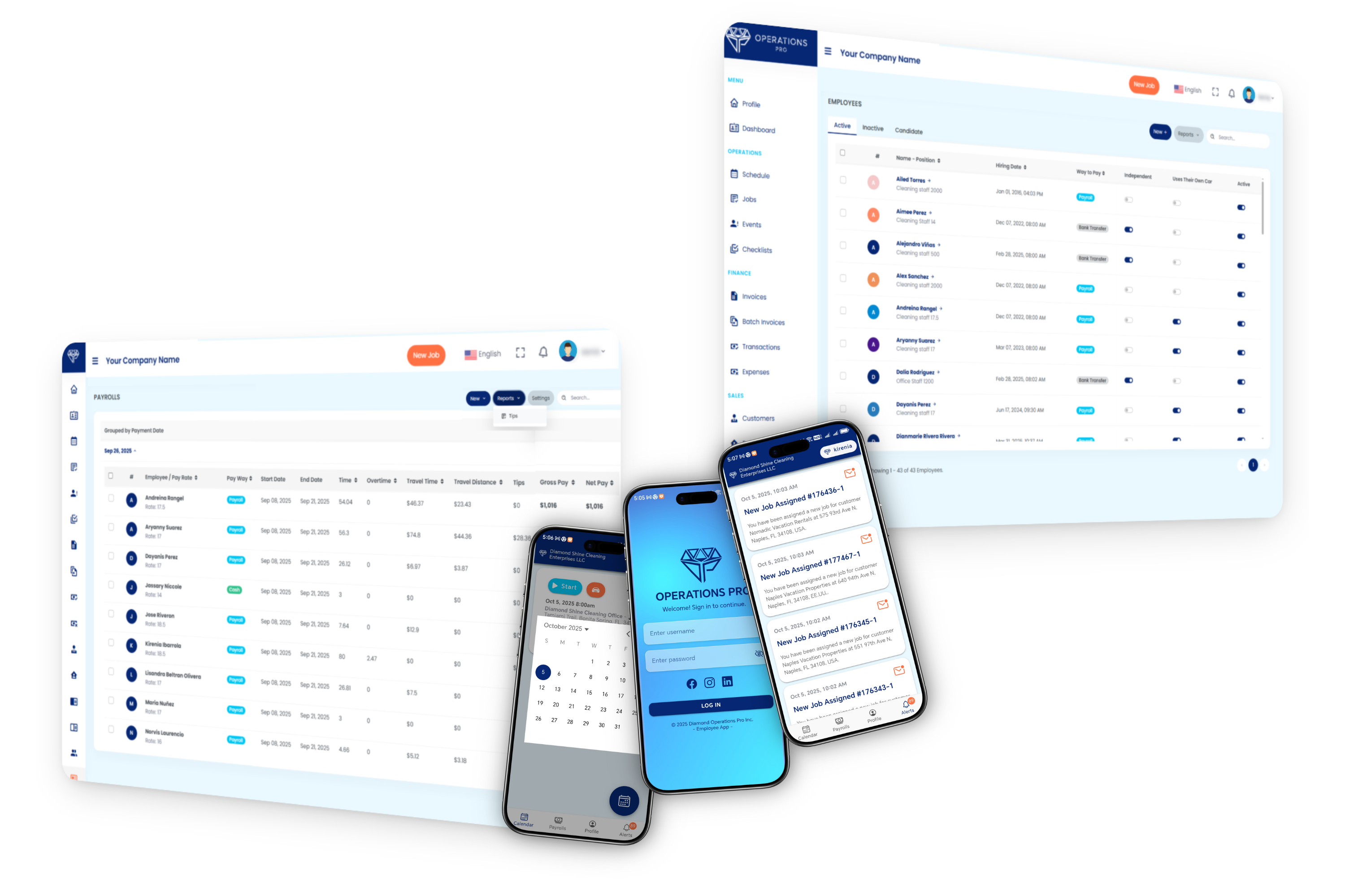 Team and payroll module